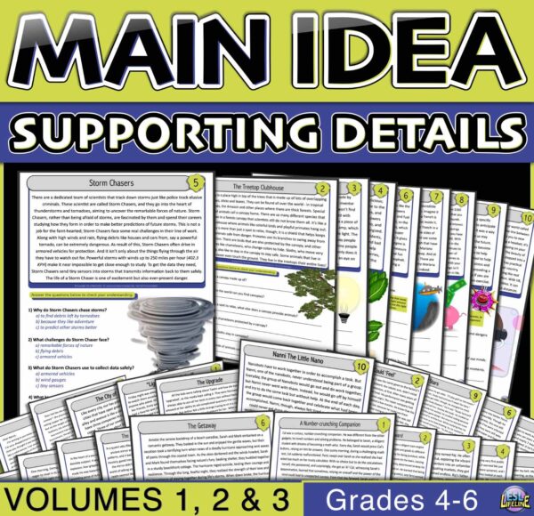 Main Idea and Supporting Details 30 Short Reading Comprehension Passages