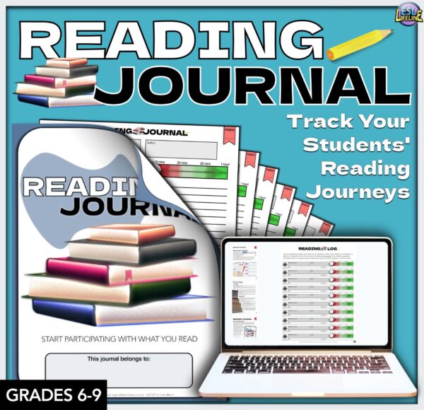 Reading Response Journal with 52 Unique Reading Challenges for Middle School