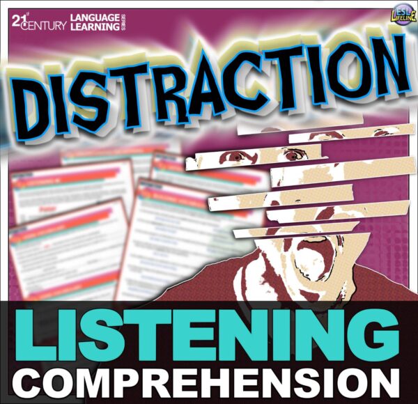 Distraction Listening Comprehension Activities, Worksheets for ESL & ELL