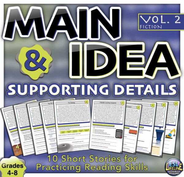 Main Idea and Supporting Details Short Story Passages, Exercises, Tasks Volume 2