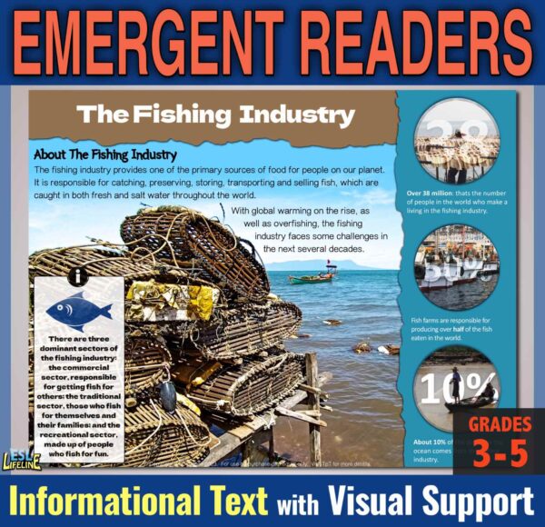 ESL Close Reading Comprehension with Visual Support: Grades 3-5 – Fishing