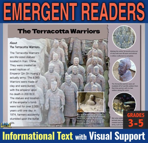 Close Reading Comprehension on The Terracotta Warriors: Emerging Readers 3, 4, 5