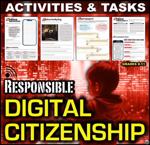 Internet Safety Activities & Digital Citizenship Resources for Secondary NO PREP