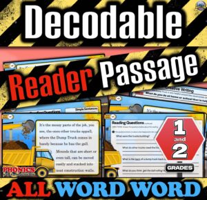 Decodable Readers, ESL Newcomers Reading Comprehension with Word Work ALL Words