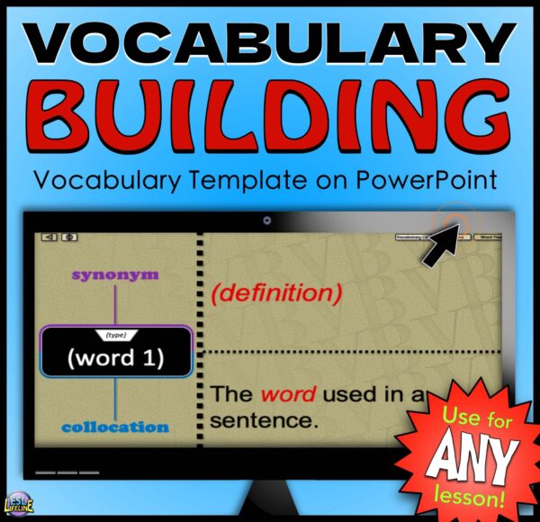 Vocabulary Building PowerPoint: Editable Template to Teach ANY Vocabulary Words