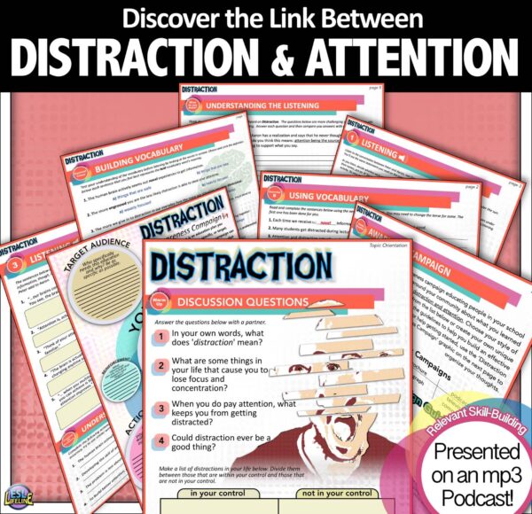 Distraction Listening Comprehension Activities, Worksheets for ESL & ELL - Image 3