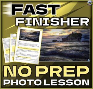 No Prep Fast Finisher Photo Lesson with Discussions and Tasks for ESL/ELL