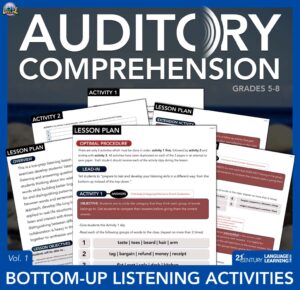 Auditory Comprehension ESL Lesson Plan Recognizing Patterns & Word Relationships