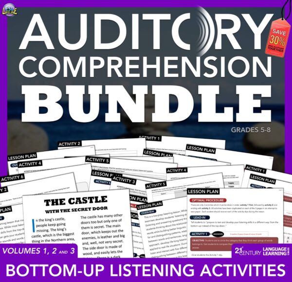 Auditory Comprehension BUNDLE | Recognizing Patterns & Relationships Lessons