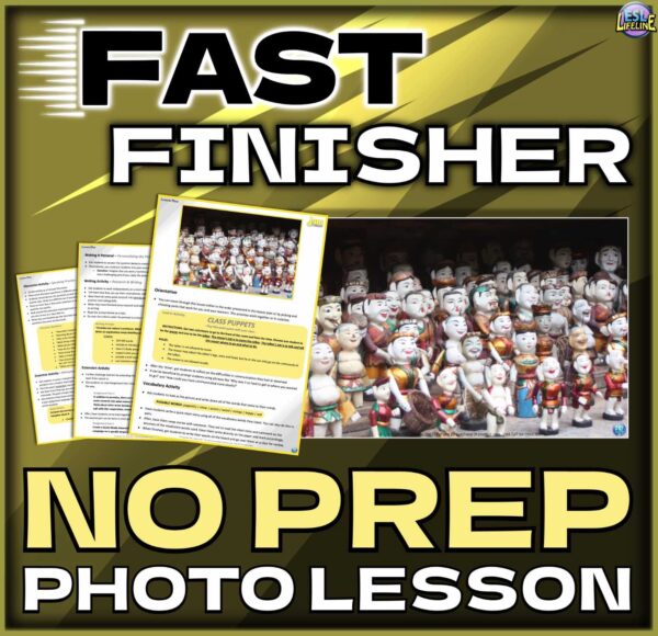 FREE No Prep Fast Finisher Photo Lesson with Discussions, and Tasks for ESL/ELL