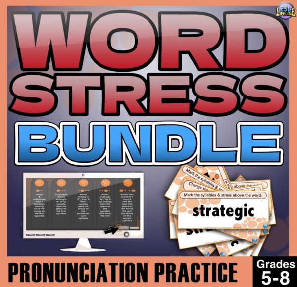 Word Stress Pronunciation & Speaking Fluency Activities and PowerPoints BUNDLE