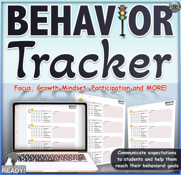 Behavior Tracker & Assessment for Student Behavior Management Print & Digital