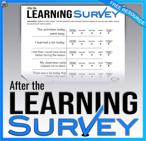 After the Lesson Survey - Learner Survey for Metacognition and Reflection