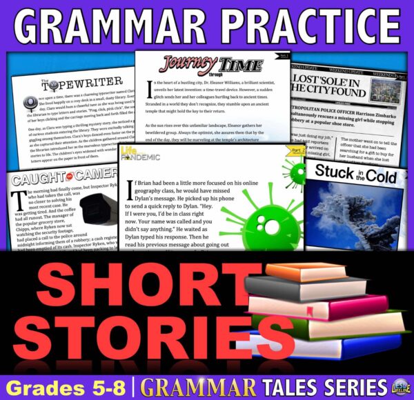 Short Stories with Comprehension Questions & Grammar Practice BUNDLE