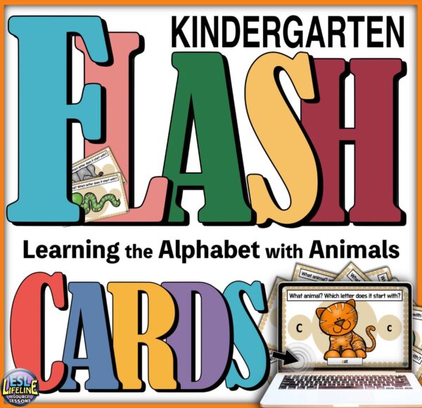 Flashcards for Learning the Alphabet | Kindergarten Guessing Game using Animals