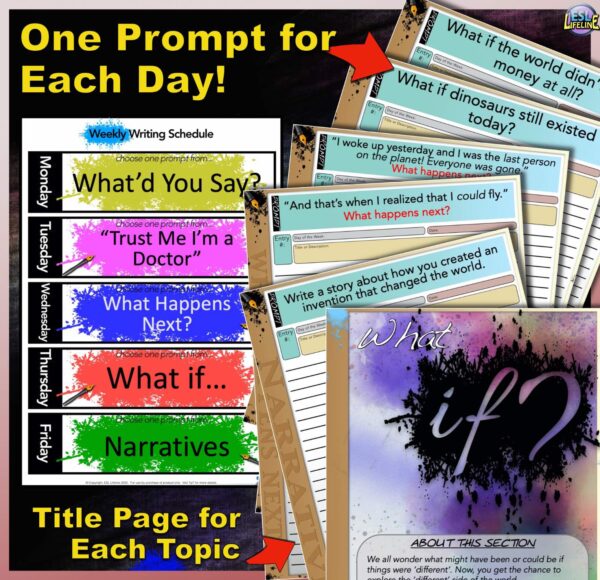 Creative Writing Prompts Journal for ESL, ELL - Journal Prompts for Writing