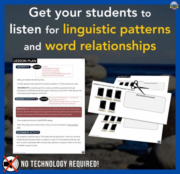 Auditory Comprehension ESL Lesson Plan Recognizing Patterns & Word Relationships