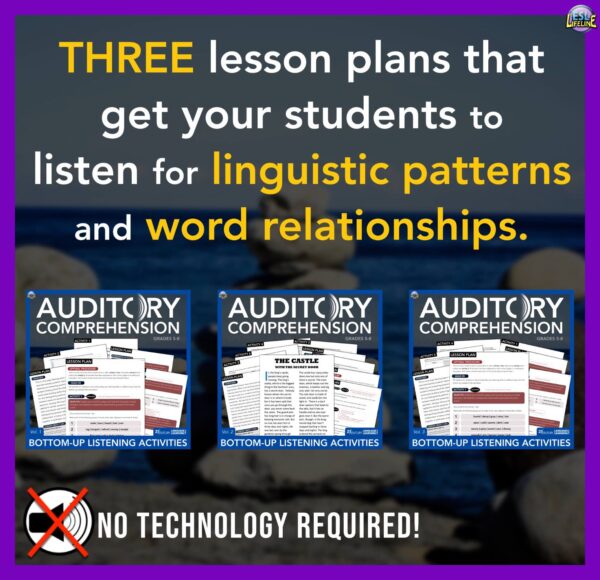 Auditory Comprehension BUNDLE | Recognizing Patterns & Relationships Lessons