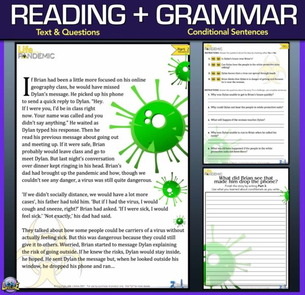 Short Story with Comprehension Questions & Grammar - Conditional Grammar