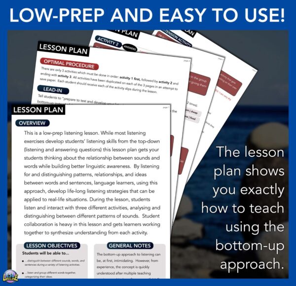 Auditory Comprehension ESL Lesson Plan Recognizing Patterns & Word Relationships