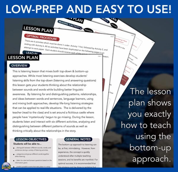 Auditory Comprehension ESL Lesson Plan Recognizing Patterns & Word Relationships