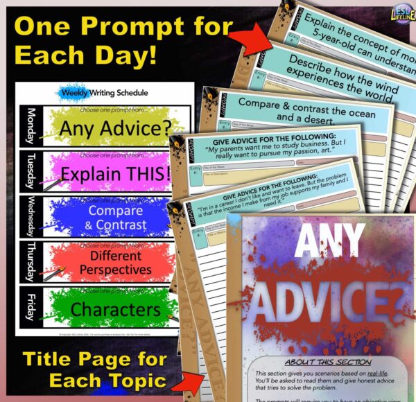 Creative Writing Prompts Journal for ESL, ELL - Journal Prompts for Writing