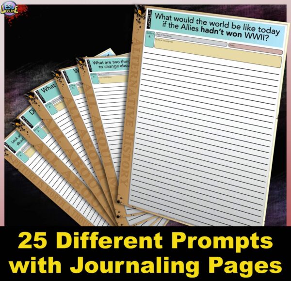 Creative Writing Prompts for ESL, ELL - 25 Journaling Pages & Prompt for Writing