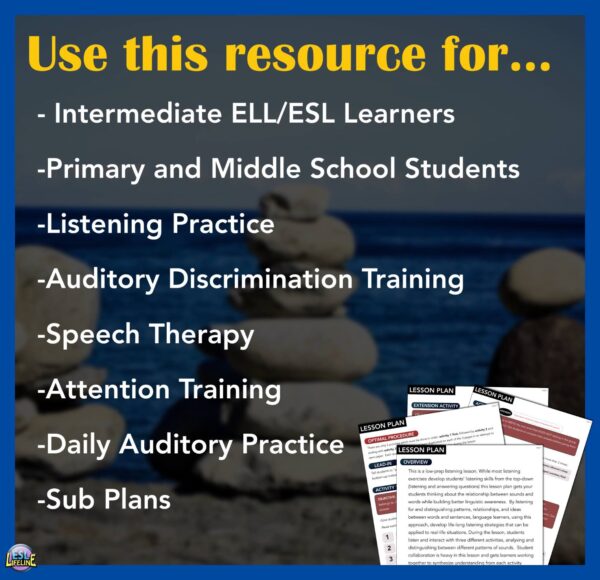 Auditory Comprehension ESL Lesson Plan Recognizing Patterns & Word Relationships