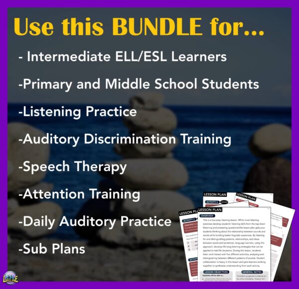 Auditory Comprehension BUNDLE | Recognizing Patterns & Relationships Lessons