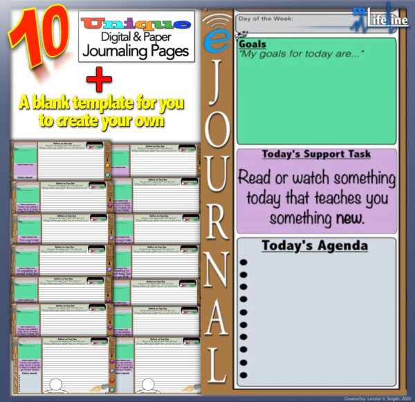 Digital SEL Journal for Social Emotional Support with Live Journaling Pages