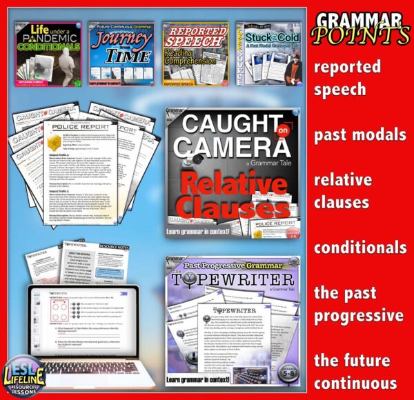 Short Stories with Comprehension Questions & Grammar Practice BUNDLE