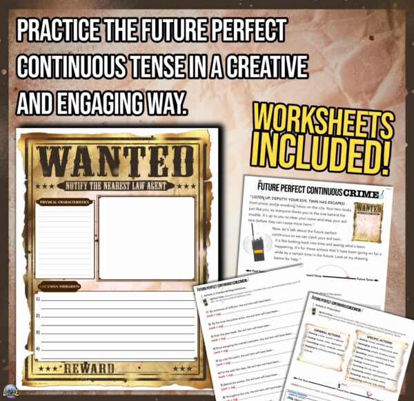 Future Perfect Continuous Project Based Learning Activity for ESL Students