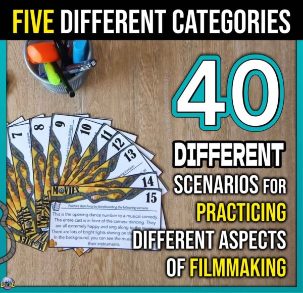 Hands on Filmmaking Activities | Film Studies Task Cards for Creative Practice