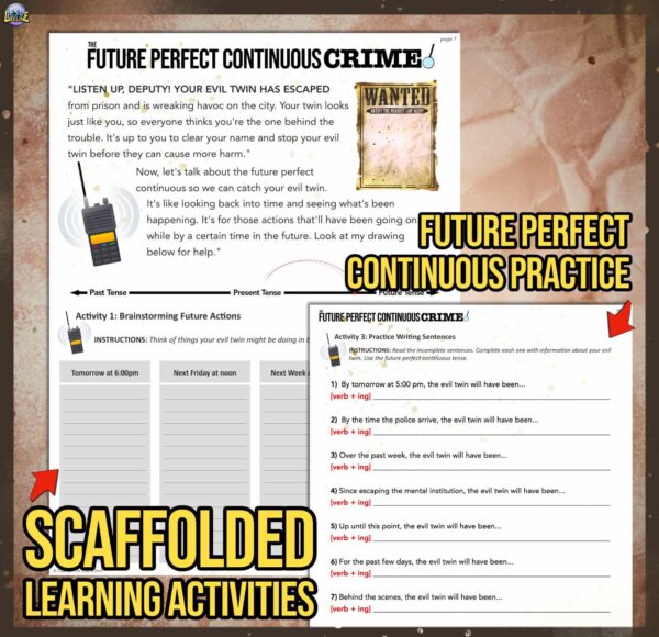 Future Perfect Continuous Project Based Learning Activity for ESL Students