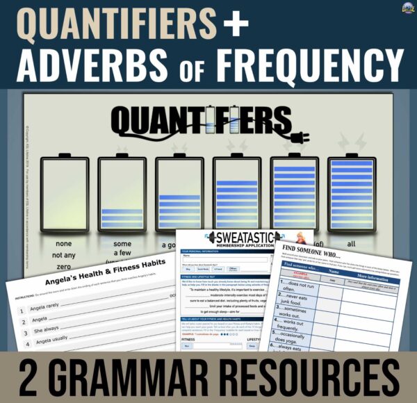 Quantifiers and Adverbs of Frequency Worksheets and Exercises ESL Value Bundle