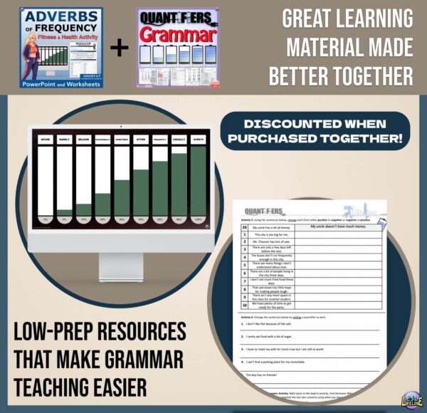 Quantifiers and Adverbs of Frequency Worksheets and Exercises ESL Value Bundle