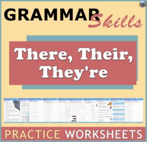 There, Their, and They're Homophones Grammar Practice Worksheets & Exercises