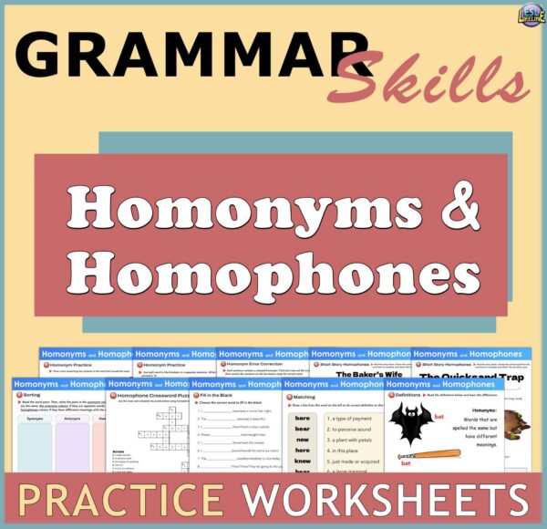 Homonyms & Homophones ESL Grammar Practice Worksheets & Exercises