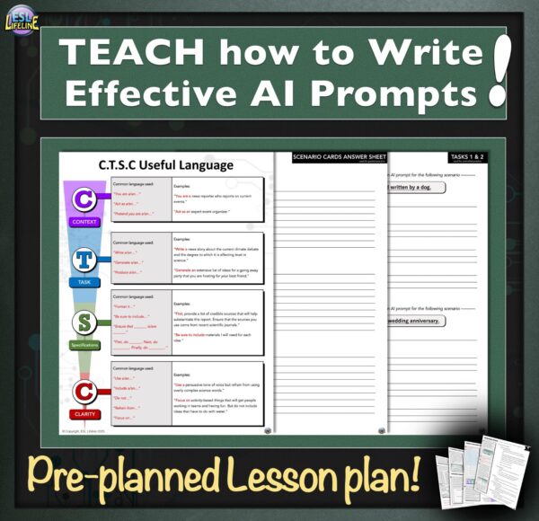 How to Write Effective AI Prompts | Lesson Plan with Activities, and PowerPoint